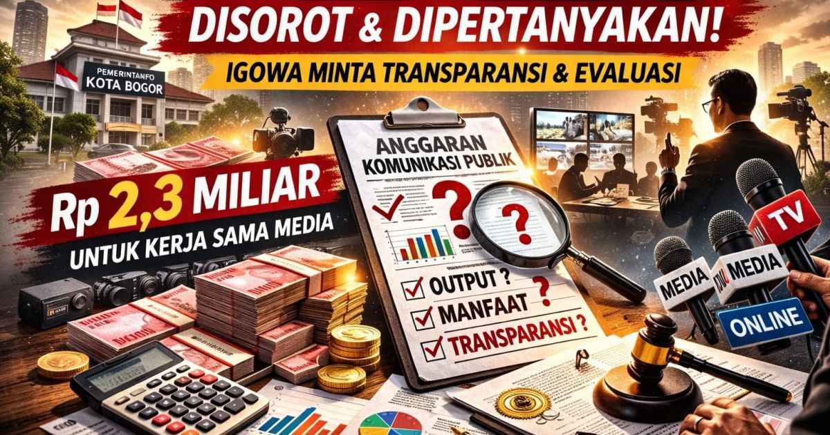 Rp2,3 Miliar Anggaran Publikasi Pemkot Bogor Disorot, IGoWa Pertanyakan Rasionalitas dan Transparansi