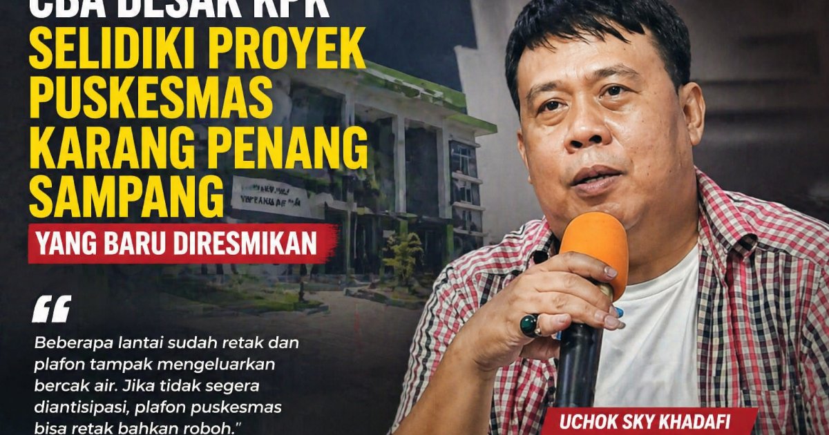 Direktur Eksekutif Center for Budget Analysis (CBA), Uchok Sky