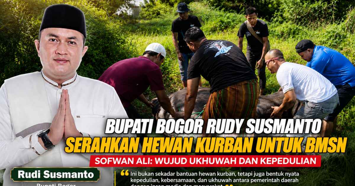 Kepedulian Rudy Susmanto di Hari Raya Kurban, BMSN Terima Bantuan Sapi Kurban