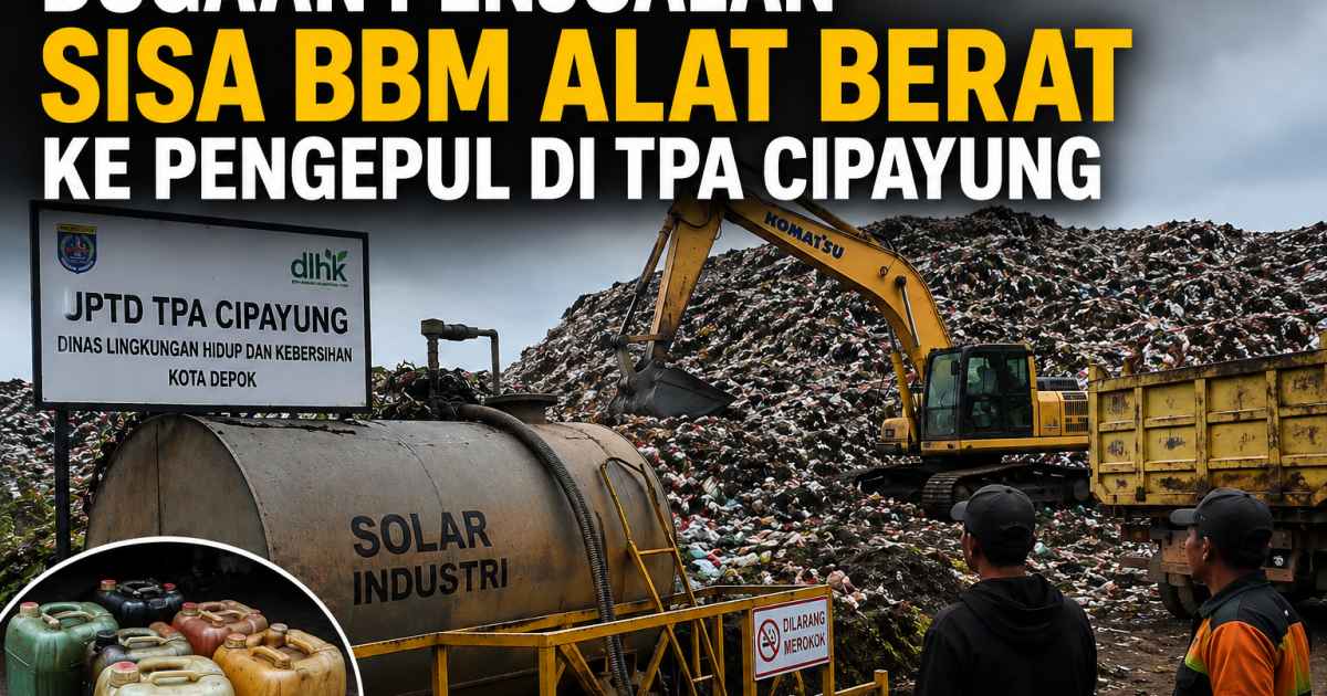 Dugaan Penjualan Sisa BBM Alat Berat ke Pengepul di TPA Cipayung